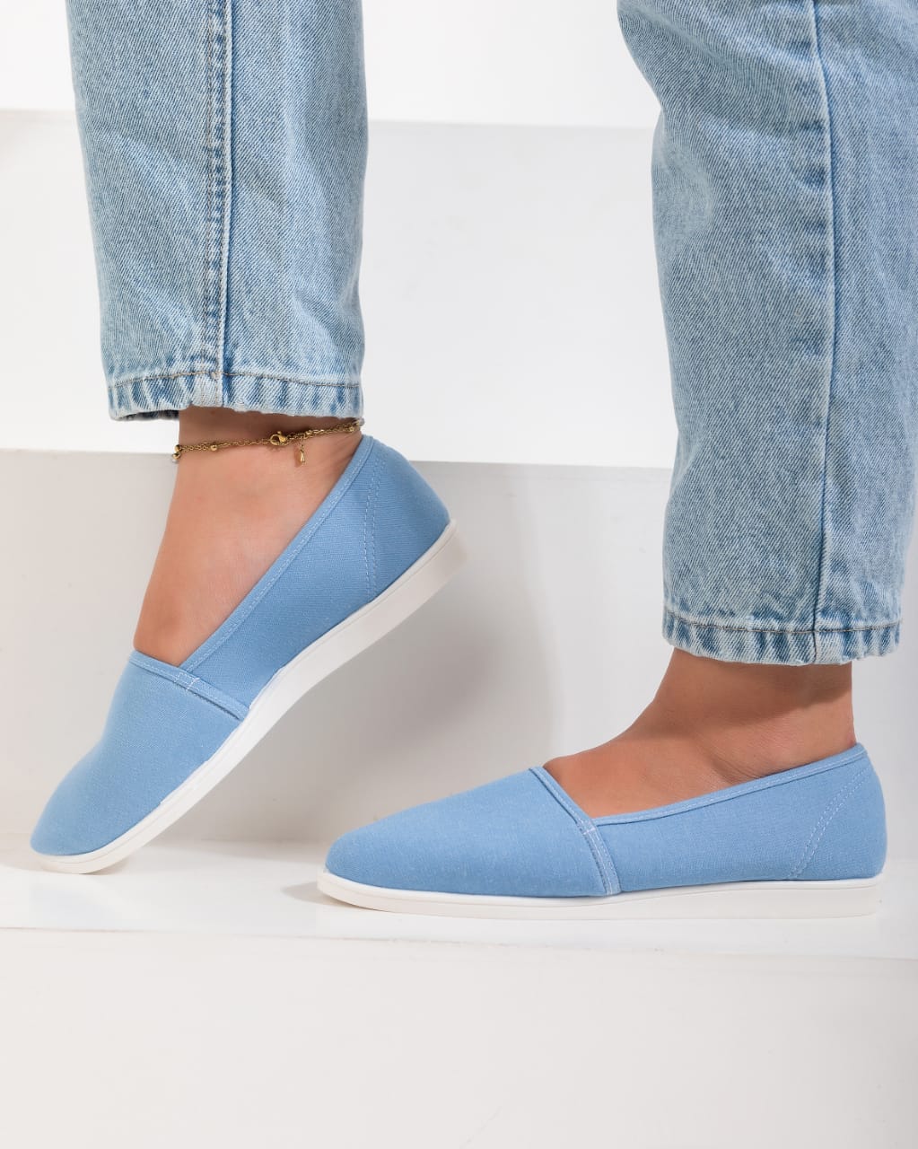 Light Blue Canvas Everyday Sneakers