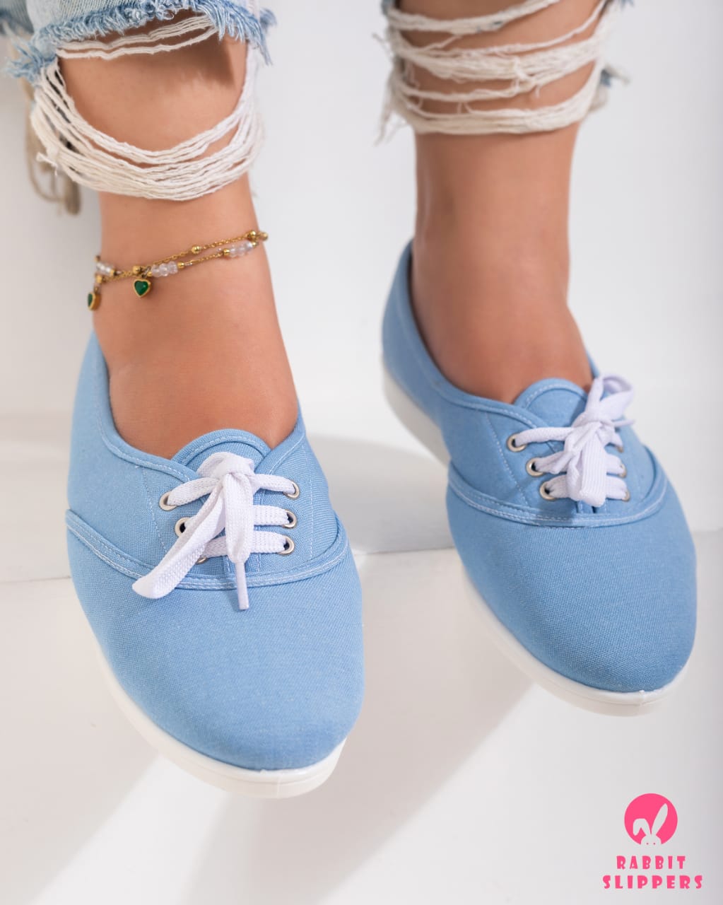 Light Blue Canvas Everyday Sneakers